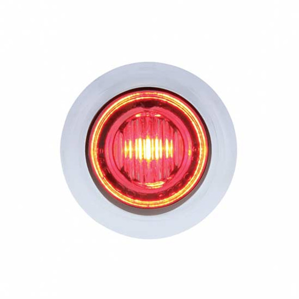Mini Double Fury LED Clearance Marker Light W/ Bezel - Red To Blue LED