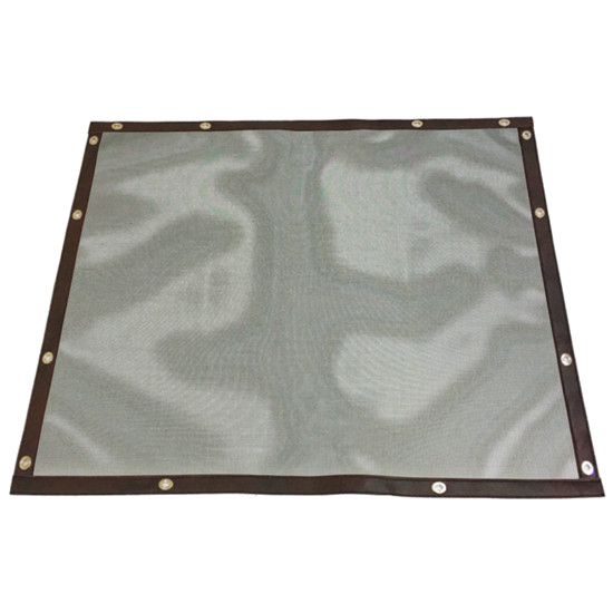 Plain Black Mesh Bug Screen With Brown Vinyl Trim For Mack Cxn613 Vision