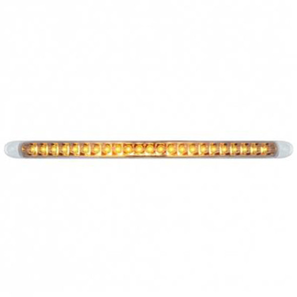 17-1/4 Inch 23 Diode Reflector Turn Signal Light Bar - Amber LED / Clear Lens