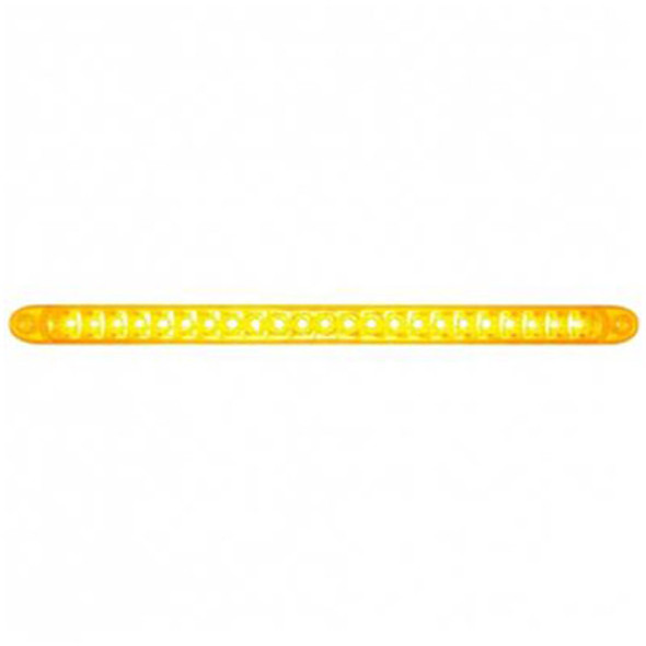 17-1/4 Inch 23 Diode Reflector Turn Signal Light Bar - Amber LED / Amber Lens