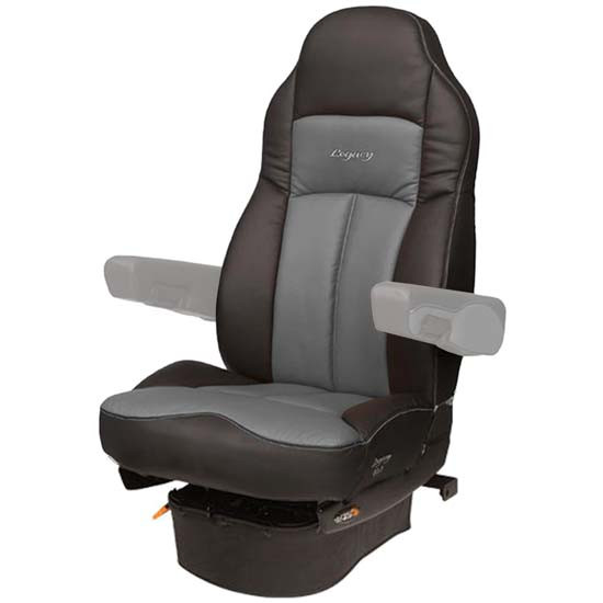 Seats Inc. Legacy Lo Seat With High Back, Low Base - Duraleather Black / Gray