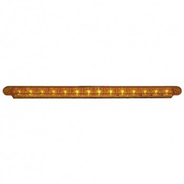 14 LED 12 Inch Sequential Auxiliary Light Bar - Amber LED / Amber Lens