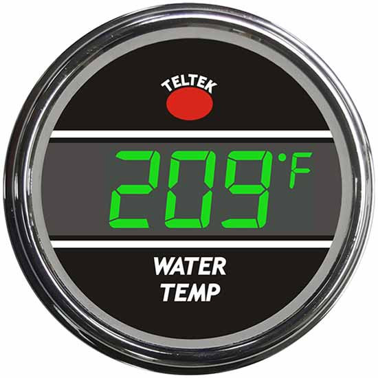 Digital Water Temperature Smart Gauge With Green Display For Kenworth And Peterbilt 2006-Newer