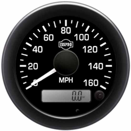 8 Inch Isspro 3 3/ Black Electric Speedometer With Tripmeter 160 Pmh Black Face