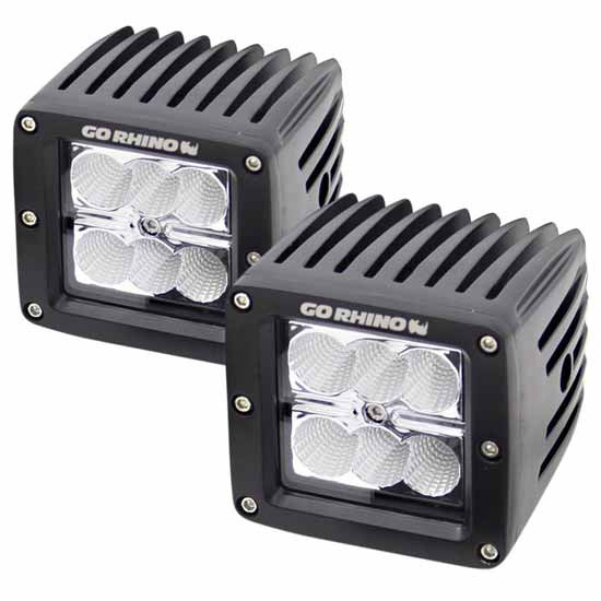 3 Inch Go Rhino Led Cube Lights - Pair