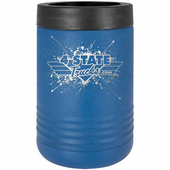 4 State Trucks Stainless Steel Beverage Holder / Tumbler With Screw Off Rubber Top - Royal Blue