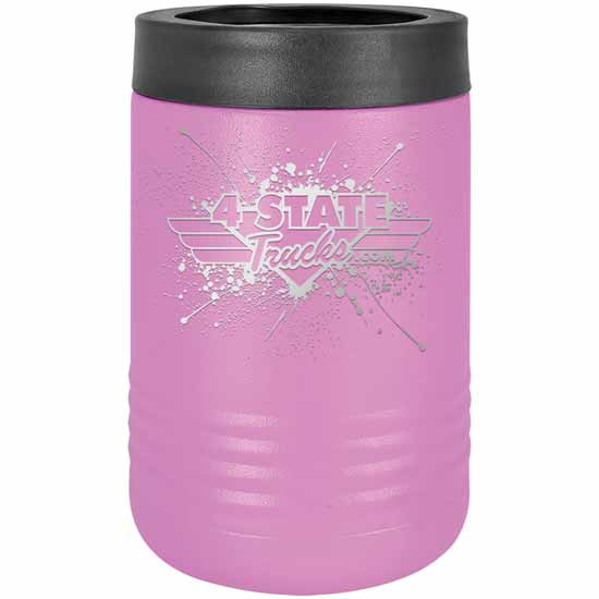 4 State Trucks Stainless Steel Beverage Holder / Tumbler With Screw Off Rubber Top - Light Purple