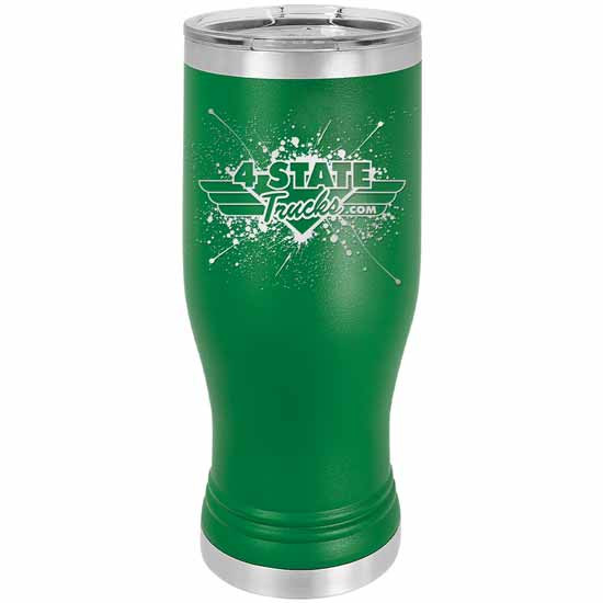 4 State Trucks 20 Oz Stainless Steel Pilsner Tumbler With Lid - Green