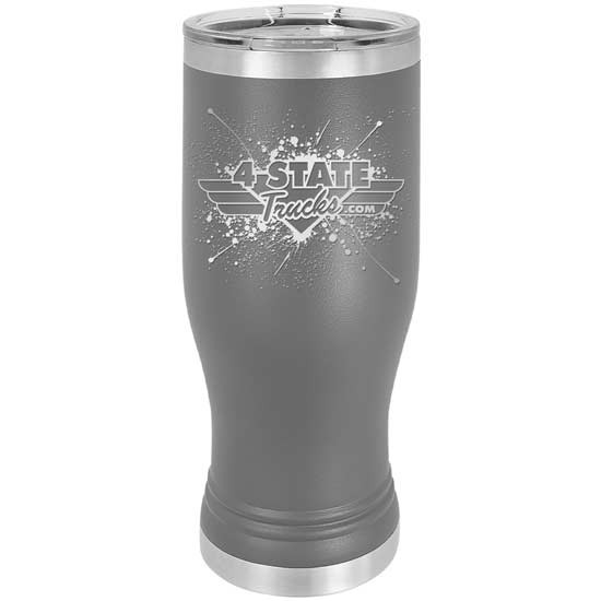 4 State Trucks 20 Oz Stainless Steel Pilsner Tumbler With Lid - Dark Gray