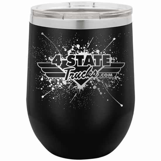 4 State Trucks 12 Oz Stainless Steel Tumbler With Lid - Black