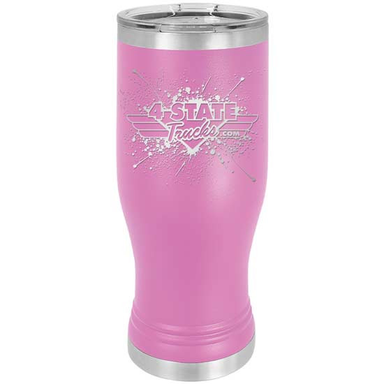 4 State Trucks 20 Oz Stainless Steel Pilsner Tumbler With Lid - Light Purple