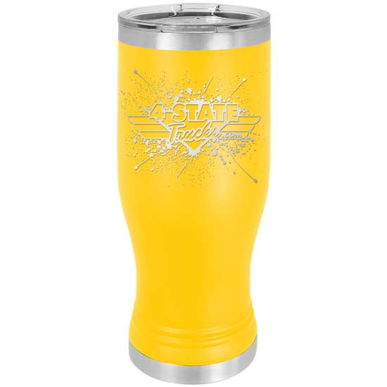 4 State Trucks 20 Oz Stainless Steel Pilsner Tumbler With Lid - Yellow
