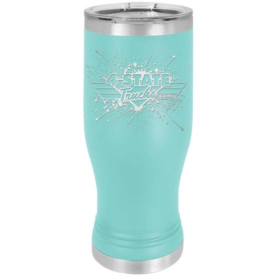 4 State Trucks 20 Oz Stainless Steel Pilsner Tumbler With Lid - Teal