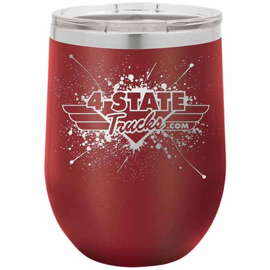 4 State Trucks 12 Oz Stainless Steel Tumbler With Lid - Maroon