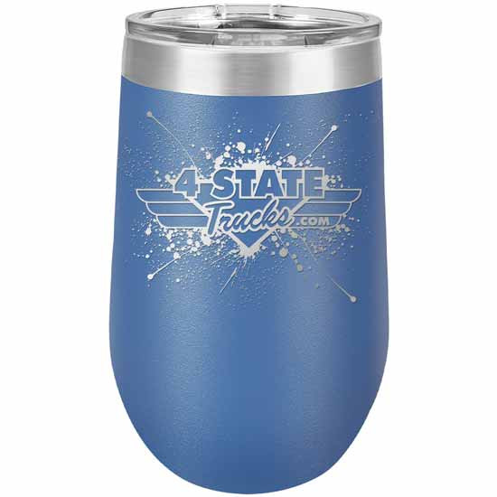 4 State Trucks 16 Oz Stainless Steel Tumbler With Lid - Royal Blue