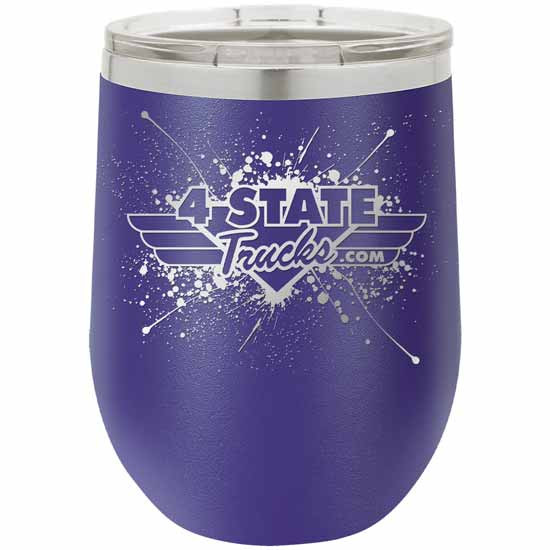 4 State Trucks 12 Oz Stainless Steel Tumbler With Lid - Purple
