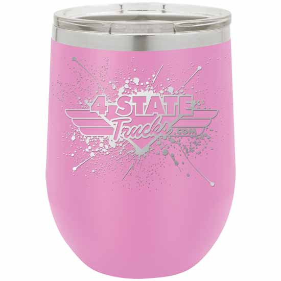 4 State Trucks 12 Oz Stainless Steel Tumbler With Lid - Light Purple