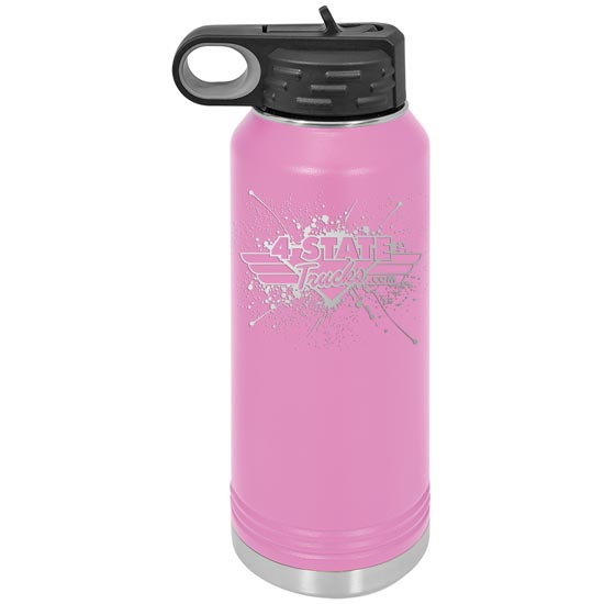 4 State Trucks 32 Oz Stainless Steel Water Bottle With Flip Top Lid - Pink