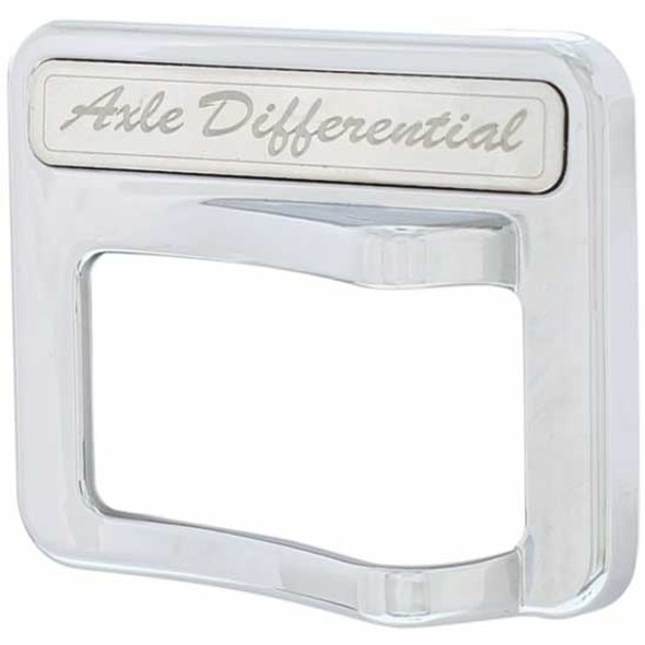 Chrome Plastic Rocker Switch Cover - Axle Differential For Peterbilt 567, 579, 587 2012-Newer