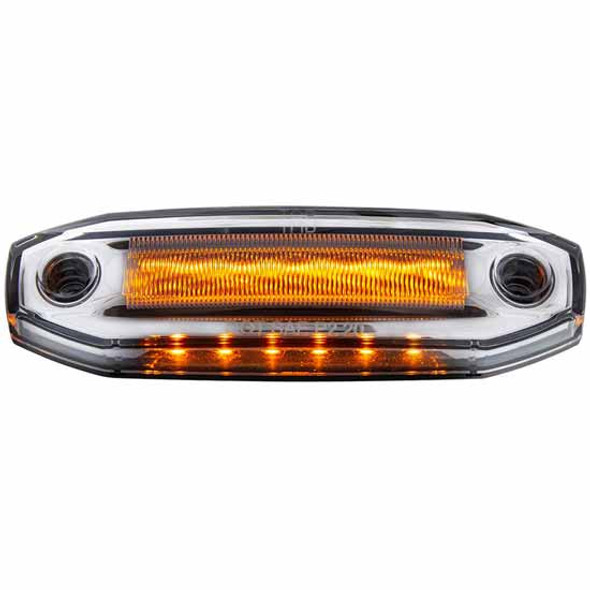 5 Inch Oval LED Clearance Marker Light W/ 6 Amber LED & 6 Amber LED Side Ditch Lights