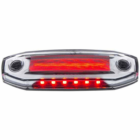 5 Inch Oval LED Clearance Marker Light W/ 6 Red LED & 6 Red LED Side Ditch Lights