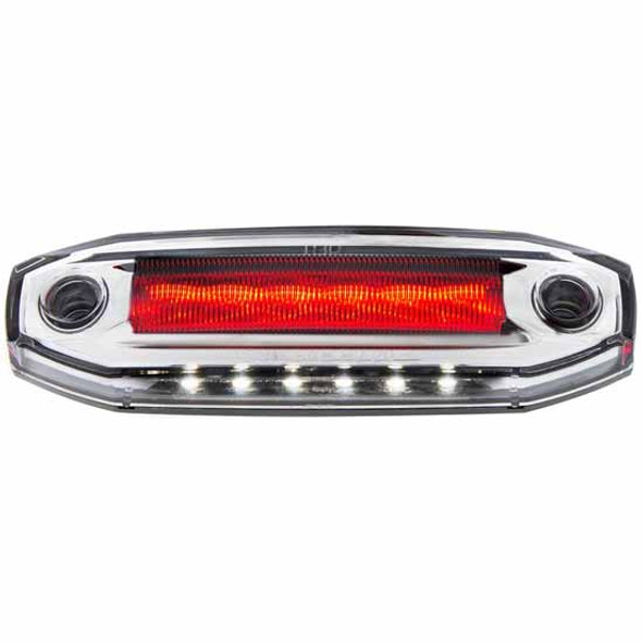 5 Inch Oval LED Clearance Marker Light W/ 6 Red LED & 6 White LED Side Ditch Lights