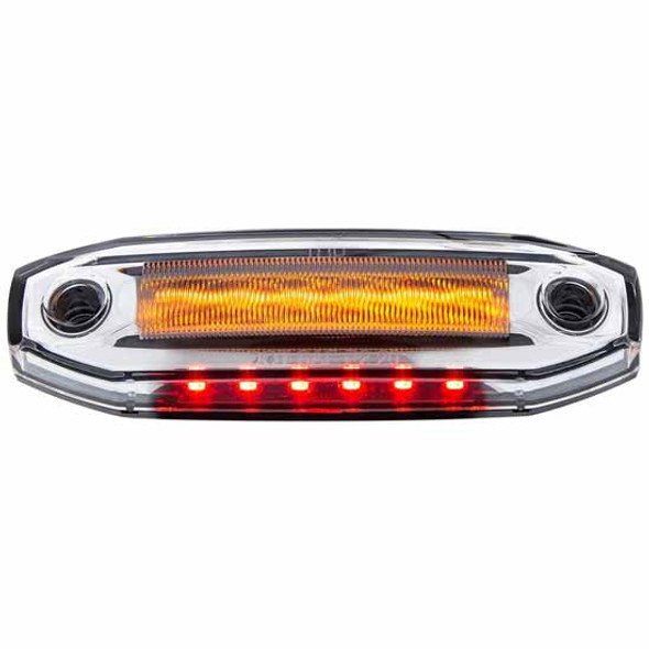 5 Inch Oval LED Clearance Marker Light W/ 6 Amber LED & 6 Red LED Side Ditch Lights