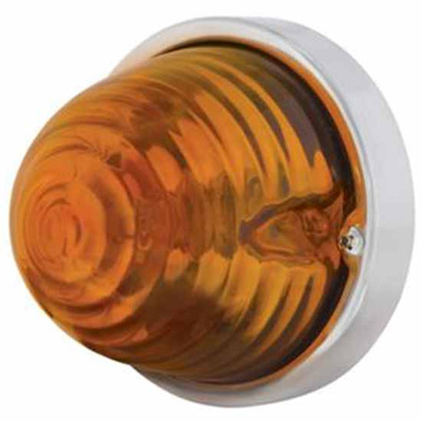 Beehive Large Glass Marker Light Set - Amber LED / Amber Lens