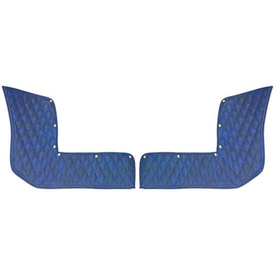 Quilted Blue Vinyl Front Fender Covers For Kenworth W900L 1990-2018 - Pair