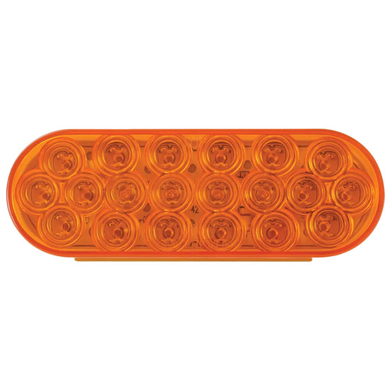 5 Inch 6. Oval Fleet Led Park Turn Clearance Light - Amber Led / Amber Lens