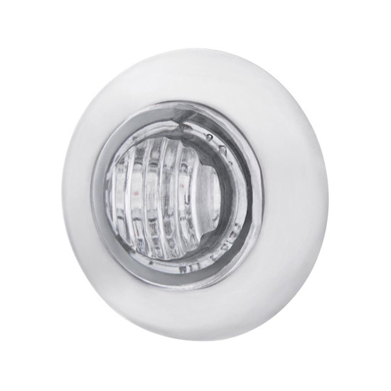 4 Inch 3/ Mini Dual Function Double Fury Clearance Marker Light - Red To Green Led / Clear Lens