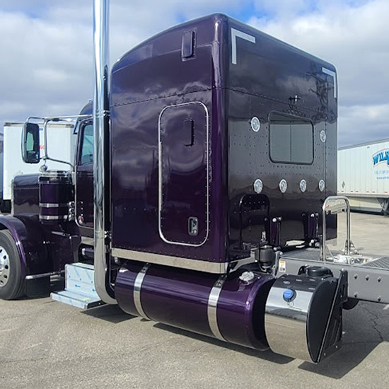 25 Inch 4.0/1. Blank Aluminum Full Wrap Cab/ Sleeper Panel With Out Extender For Peterbilt 389 With 63 Inch Sleeper