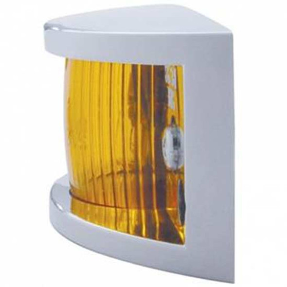 Narrow Rail Clearance Marker Light W/ Gray Molded Plastic Housing - Amber Lens