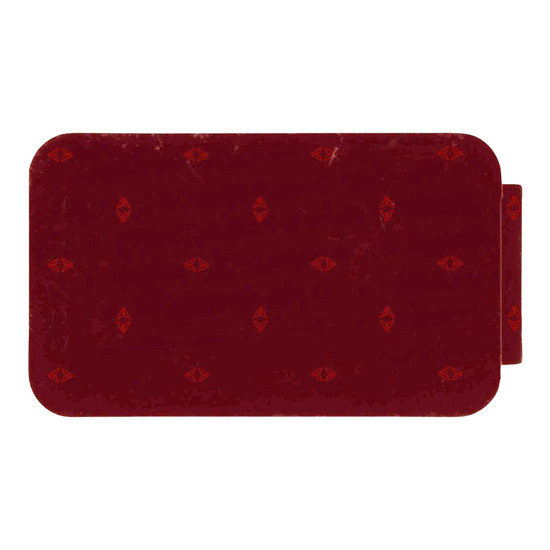 Acrylic Rectangular Reflector With Pressure Sensitive Adhesive- Red
