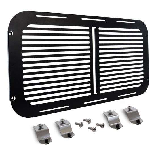 Realwheels Stealth Black Rear Window Guard For Peterbilt And Kenworth