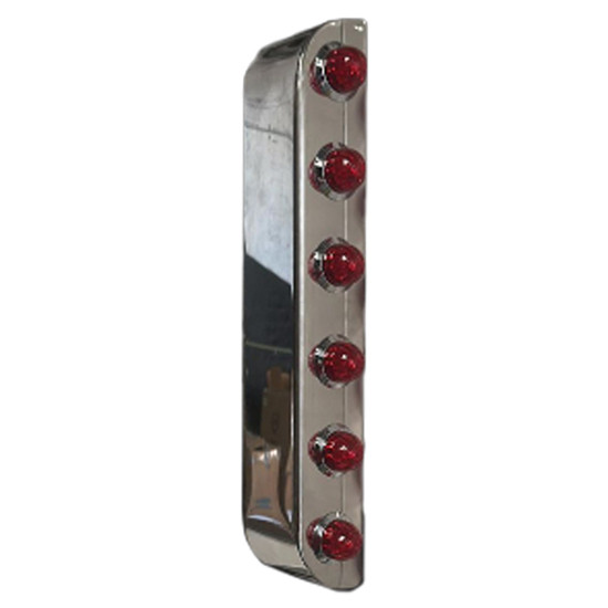 4 Inch Stainless Steel Air Cleaner Light Panel With 12 Mini 3/ Light Holes For Kenworth T880, W990 And Peterbilt 579