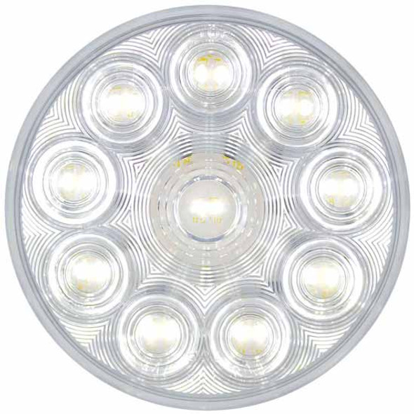 4 Inch Round 20 LED Back Up Light Kit - White LED / Clear Lens