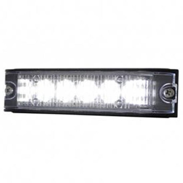 6 High Power LED Warning Lighthead - Lower Profile - White LED