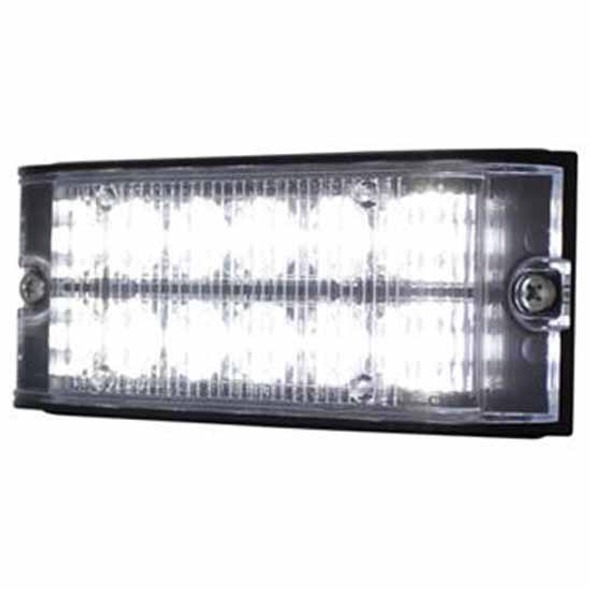 12 High Power LED Warning Lighthead - Lower Profile - White LED