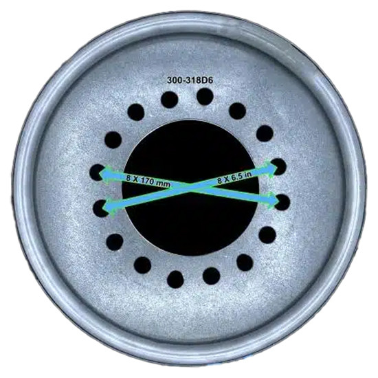 8 Inch 3 Axle Trailer Wheel Balancer- 5/ Studs, Set Of 6 For 16-17 Inch Wheels