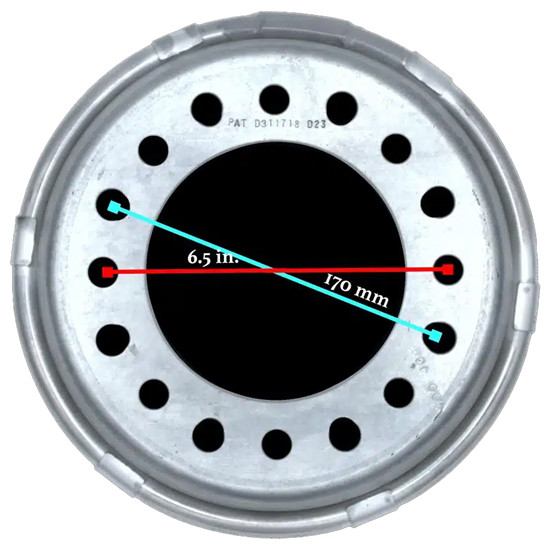 16 Inch Light Duty Steer Wheel Balancer Set- 9/ Studs, 8 Hole For Ford, Dodge And Gm 1 Ton Dually With 16-20 Inch Wheels