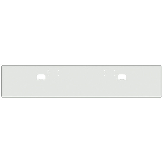 22 Inch Chrome Texas Boxed End Bumper With Step Holes For Freightliner Flc120 SFA And Flt Cabover