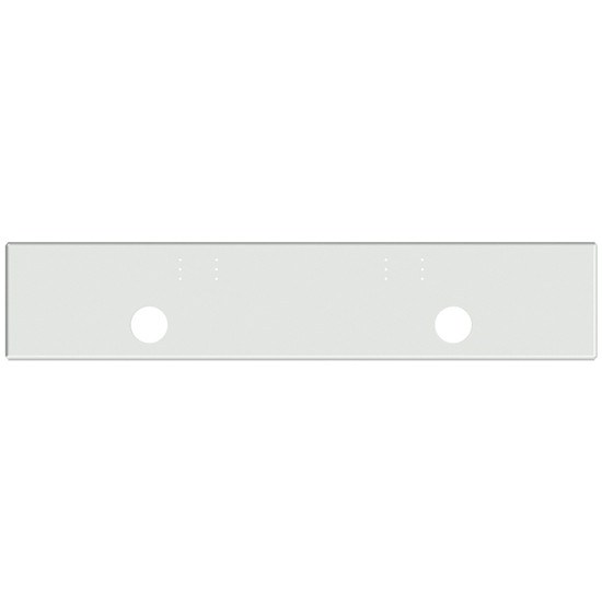 18 Inch Chrome Texas Boxed End Bumper With Fog Light Holes For Freightliner Flc120 SFA And Flt Cabover