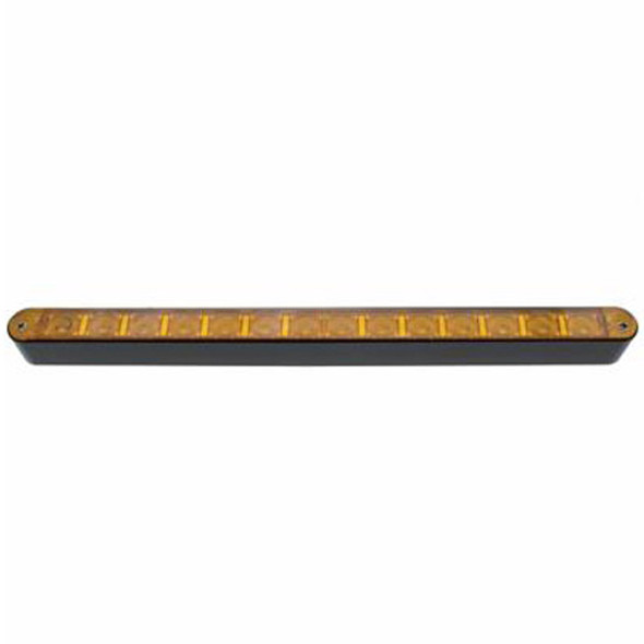 12 Inch 14 LED Light Bar W/ Black Housing - Amber LED / Amber Lens