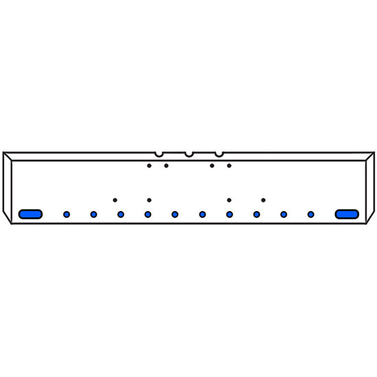 18 Inch Chrome Texas Boxed End Bumper Kit With Mounting And Amber-Blue Dual Revolution Lights For Freightliner Classic, Flc, Flt
