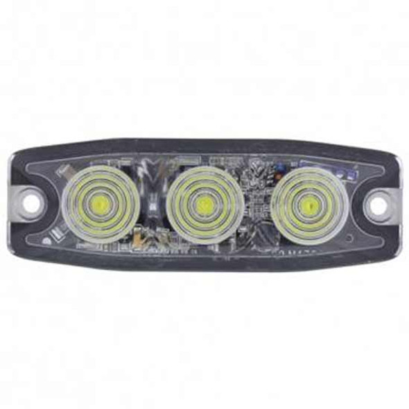 3 High Power LED Super Thin Warning Light - Amber LED