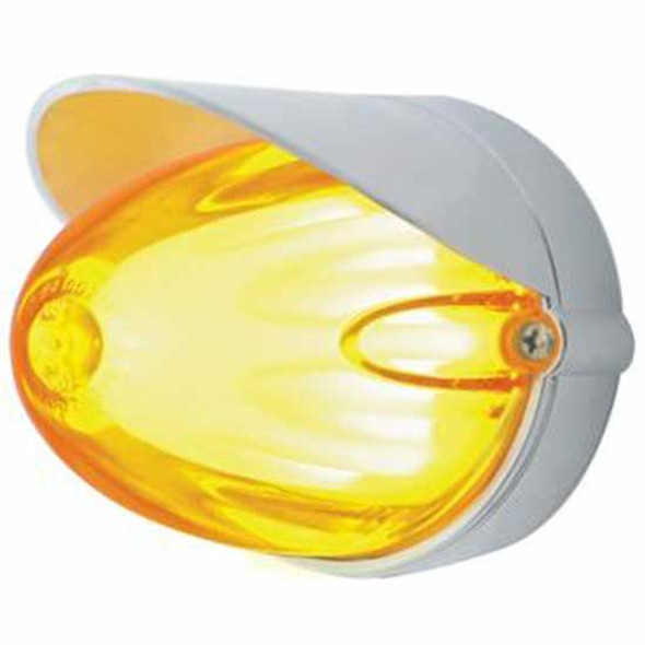 9 LED Dual Function Glo-Light Watermelon Grakon 1000 Flush Mount Kit W/ Visor - Amber LED / Amber Lens