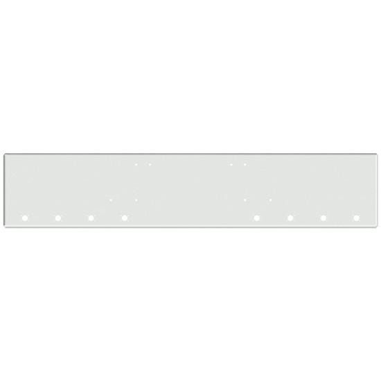 18 Inch Chrome Texas Boxed End Bumper With Mounting And 8 M3-P3 Light Holes For Freightliner Classic 120 / Xl, Flc, Flt