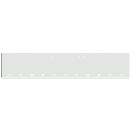 20 Inch Chrome Texas Boxed End Bumper With 11 M1 Light Holes For Freightliner