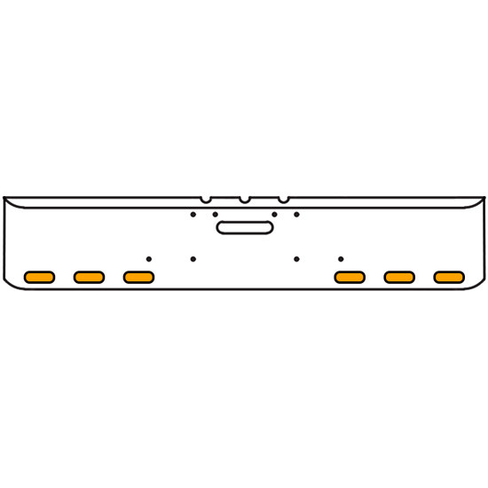 20 Inch Chrome Texas Square Bumper Kit With 6 Oval Lights